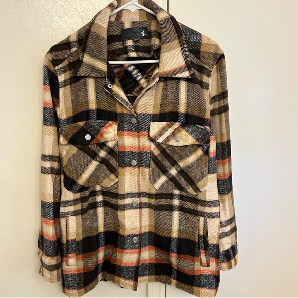 Blank NYC Plaid Flannel Jacket Women’s Medium Lumberjack Style Outerwear - Picture 1 of 10
